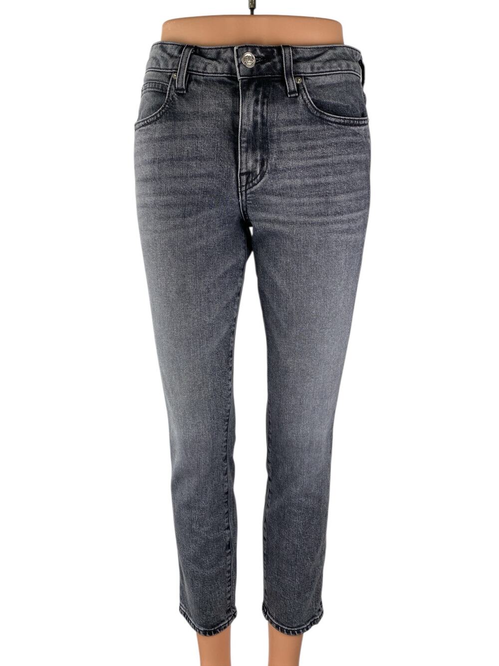 SLVRLAKE Women's Gray Mid Rise Skinny Ankle Jeggings Denim Jeans Pants Size 25